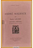 ANDRÉ MALRAUX LETTRES INEDITES di Emile Lecerf 1971 Richard Masse Libro