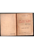 CHE COS'È LO STATO CORPORATIVO FASCISTA di A P Pertici 1935 Bertarelli Libro