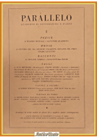 PARALLELO QUADERNO DI LETTERATURA E ARTE 1943 numero 1 Rivista Montale Ungaretti