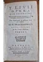 TITI LIVII OPERA quae supersunt Volume 5 - 1768 Tito Livio libro antico Manfredi