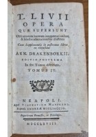 TITI LIVII OPERA quae supersunt Volume 4 - 1768 Tito Livio libro antico Manfredi