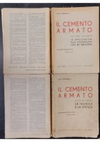IL CEMENTO ARMATO 3 VOLUMi di Luigi Santarella 1948 Hoepli Libro ingegneria