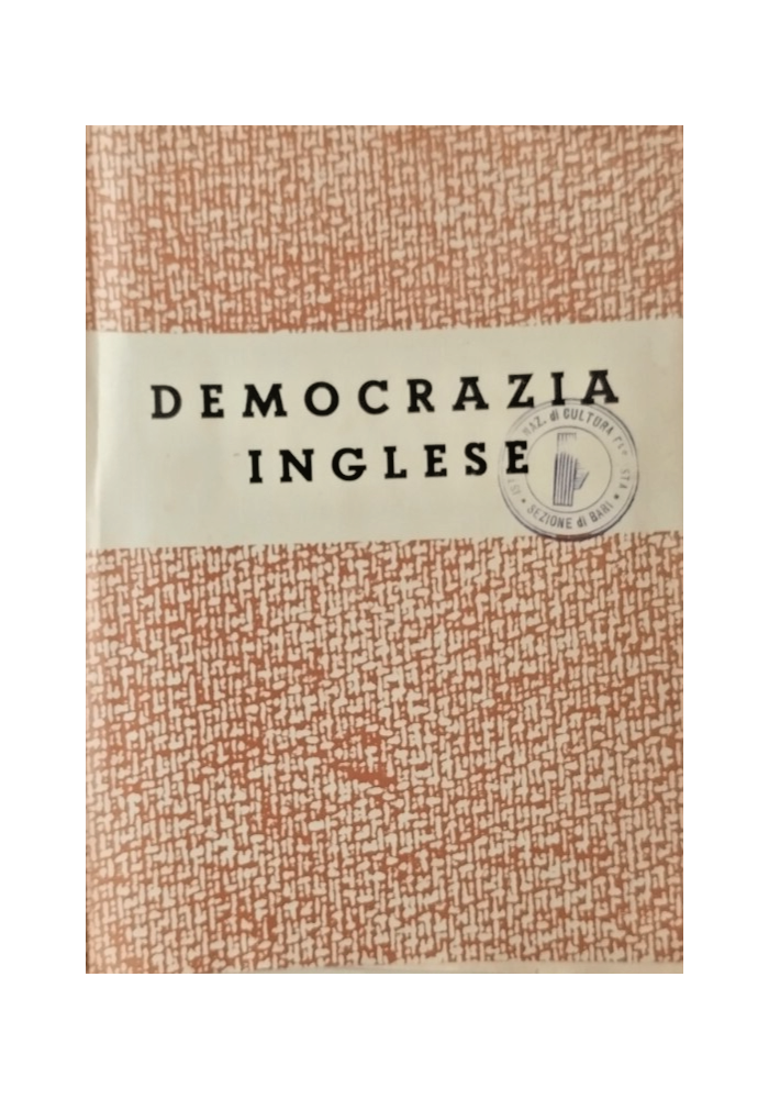 DEMOCRAZIA INGLESE 1940 Libro fascismo