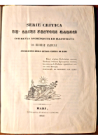 SERIE CRITICA DE SACRI PASTORI BARESI di Michele Garruba 1844 Cannone Libro Bari