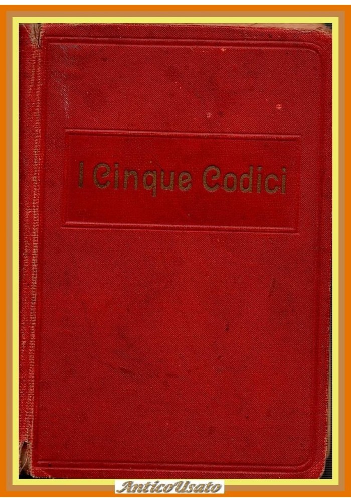I CINQUE CODICI anni 20 Bietti Reggiani Libro civile commercio penale procedura