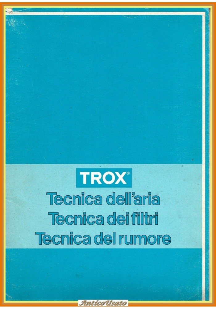 TROX TECNICA DELL'ARIA DEI FILTRI DEL RUMORE 1988 C D A Libro FOGLI