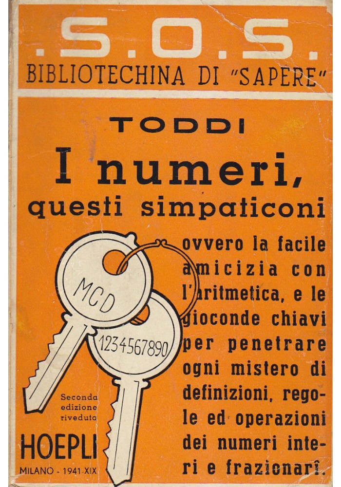 I Numeri Questi Simpaticoni di Toddi 1941 Hoepli bibliotechina di sapere