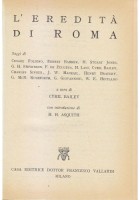 L'EREDITA' DI ROMA cura Cyril Bailey 1953 Edizione Vallardi libro storia romana