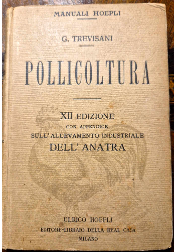 POLLICOLTURA di Trevisani 1924 Ulrico Hoepli libro manuale allevamento anatra