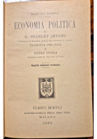 Economia politica di Stanley Jevons 1899 hoepli manuale libro Luigi Cossa traduz