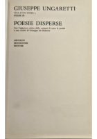 POESIE DISPERSE di Giuseppe Ungaretti 1964 Mondadori Libro lo specchio