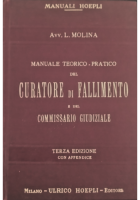 MANUALE TEORICO PRATICO DEL CURATORE DI FALLIMENTO di Molina 1922 Hoepli Libro