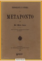 TOPOGRAFIA E STORIA DI METAPONTO di M Lacava 1973 Antonio Morano Libri Antichi