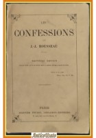LES CONFESSIONS di J J Rousseau Garnier Freres Libro antico le confessioni