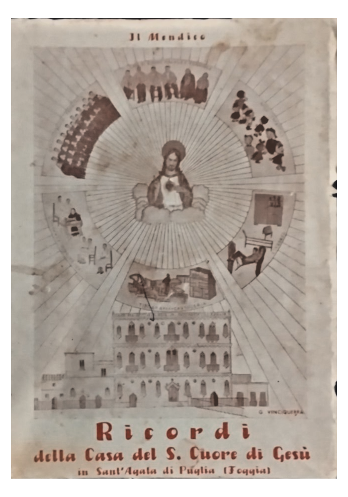 RICORDI DELLA CASA DEL SACRO CUORE DI GESÙ SANT'AGATA PUGLIA Mendico 1951 Libro