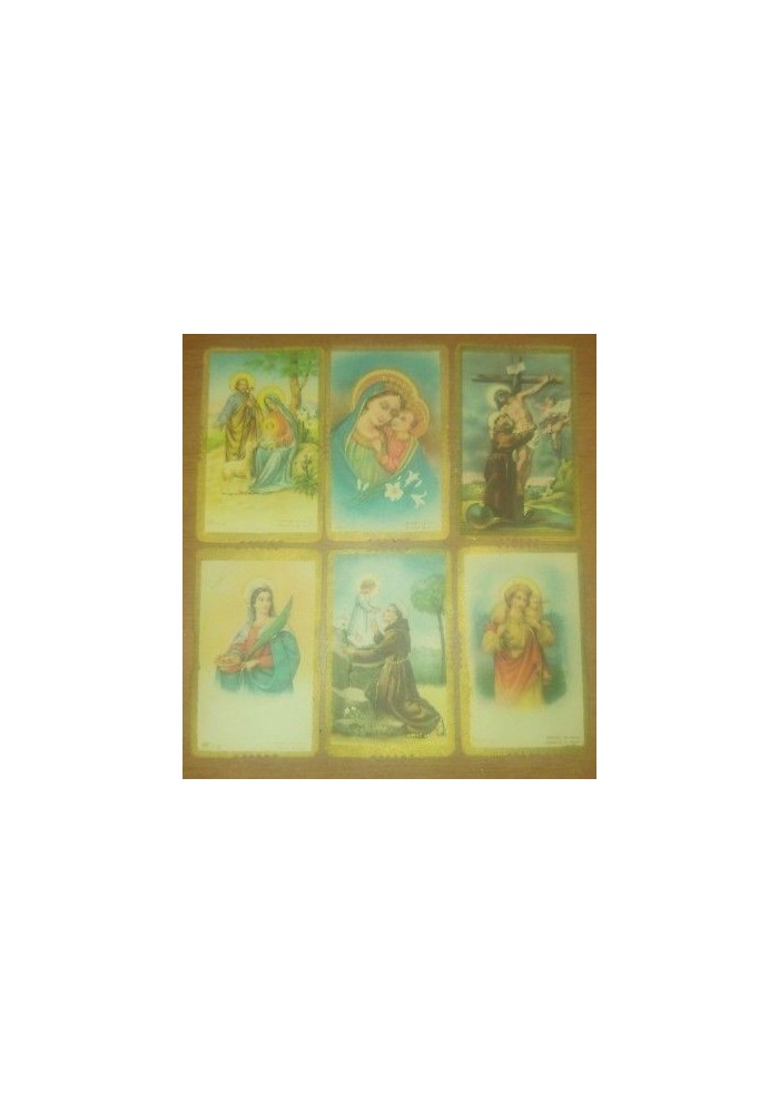 6 SANTINI collezione collana Gesù Madonna sant Antonio Giovanni Lucia Francesco