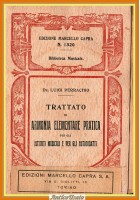 TRATTATO DI ARMONIA ELEMENTARE PRATICA di Luigi Perracchio 1927 Nazionale Libro