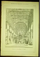 INTERNO SAN MINIATO AL MONTE ARCHITETTURA TAVOLA INCISIONE STAMPA RAME 1866