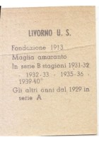 FIGURINA calcio LIVORNO mascotte scudetto 1949 Originale Mundus o Nannina