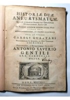 HISTORIAE DUAE ANEURYSMATUM di Carlo Guattani 1745 libro antico medicina Palladi