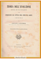 LA TEORIA DELL'EVOLUZIONE ESPOSTA NE SUOI FONDAMENTI Canestrini 1887 UTET Libro