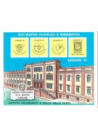 ERINNOFILIA Sassari 92 Mostra filatelica e numismatica 2 foglietti numerati 1992