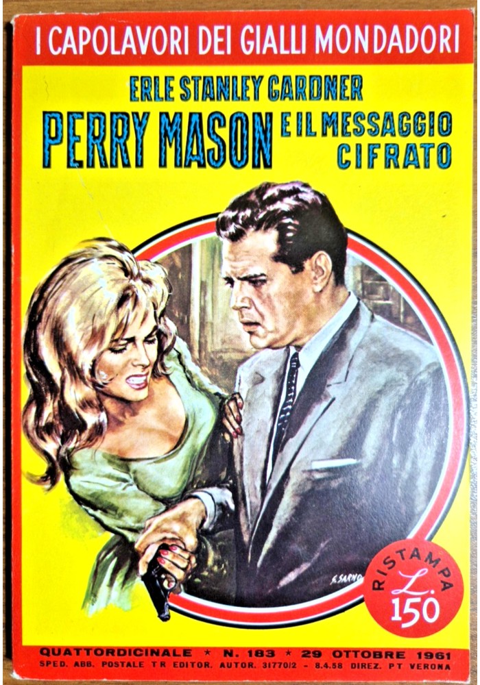 PERRY MASON E IL MESSAGGIO CIFRATO di Erle Stanley Gardner 1961 Mondadori libro
