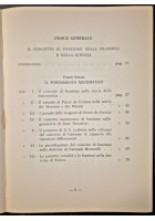 IL CONCETTO DI FUNZIONE NELLA FILOSOFIA E NELLA SCIENZA Vincenzo Duse 1968 Libro