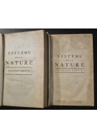 SYSTEME DE LA NATURE des loix du monde Physique et moral Mirabaud 1770 2 volumi