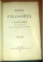 ELEMENTI DI FILOSOFIA opera completa in 2 volumi Giuseppe Romano 1853 Virzì libri antichi