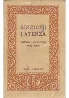 EDIZIONI LATERZA AGENDA E CATALOGO gennaio 1940 Bari Anno XL casa editrice