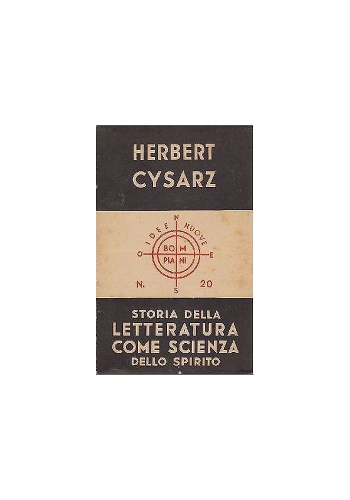 STORIA DELLA LETTERATURA COME SCIENZA DELLO SPIRITO