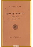 PROPOSITI E SPERANZE 1925 1942 di Benedetto Croce 1943 Laterza