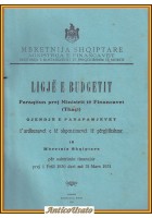 LIGJE E BUDGETIT Paraquitun prej Ministrit te Financavet 1930 Shquiptare Libro
