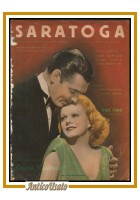 SARATOGA film supplemento CINEMA ILLUSTRAZIONE 1937 giornale Clark Gable Harlow