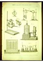 CHIMICA LAMPADE LEJOCOMA LIQUORE OLANDESI Incisione Stampa 1866 Antica Originale