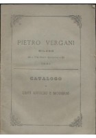 CATALOGO LIBRI ANTICHI MODERNI Pietro Vergani 1881 Milano libreria antiquaria