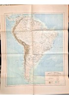 Carta Geografica AMERICA MERIDIONALE del 1894 Antica Vintage Originale