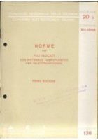 NORME FILI ISOLATI MATERIALE TERMOPLASTICO TELECOMUNICAZIONI 1958 elettrotecnica
