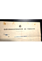 Documento GOVERNATORATO DI TRENTO 1919 Determina assunzione personale civile