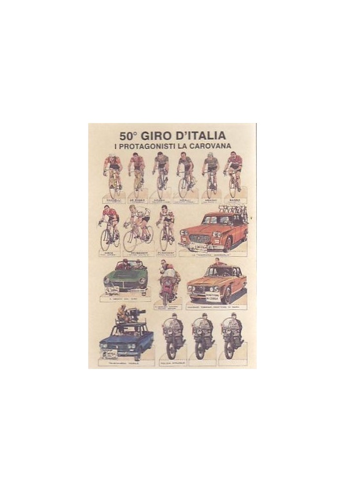 50° GIRO D'ITALIA I PROTAGONISTI LA CAROVANA BELLA CARTOLINA NON VIAGGIATA