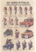 50° GIRO D'ITALIA I PROTAGONISTI LA CAROVANA BELLA CARTOLINA NON VIAGGIATA