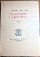 TRADUZIONI E RIDUZIONI di Giovanni Pascoli 1928 Zanichelli Libro raccolte Maria