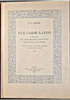 DUE CARMI LATINI di Francesco Astore compianto eroe Aeronautica 1936 200 copie