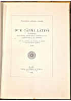 DUE CARMI LATINI di Francesco Astore compianto eroe Aeronautica 1936 200 copie