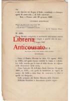 REGIO DECRETO SOSTITUZIONE NUOVA MARCA BOLLO CINQUE CENTESIMI 1869 ORIGINALE