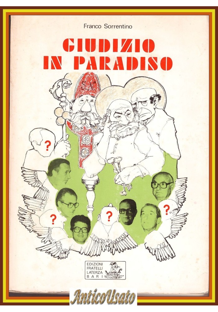 GIUDIZIO IN PARADISO di Franco Sorrentino 1983 Fratelli Laterza Libro Bari