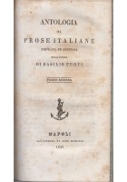 ANTOLOGIA DI PROSE ITALIANE Basilio Puoti 2 volumi in 1 completo libro 1850
