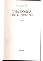 UNA DONNA PER L'INVERNO di Giuseppe Pederiali 1986 Rusconi Libro edizione pregia