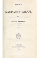 SCRITTI DI GASPARO GOZZI Volume II 1849 Le Monnier note Tommaseo libro antico